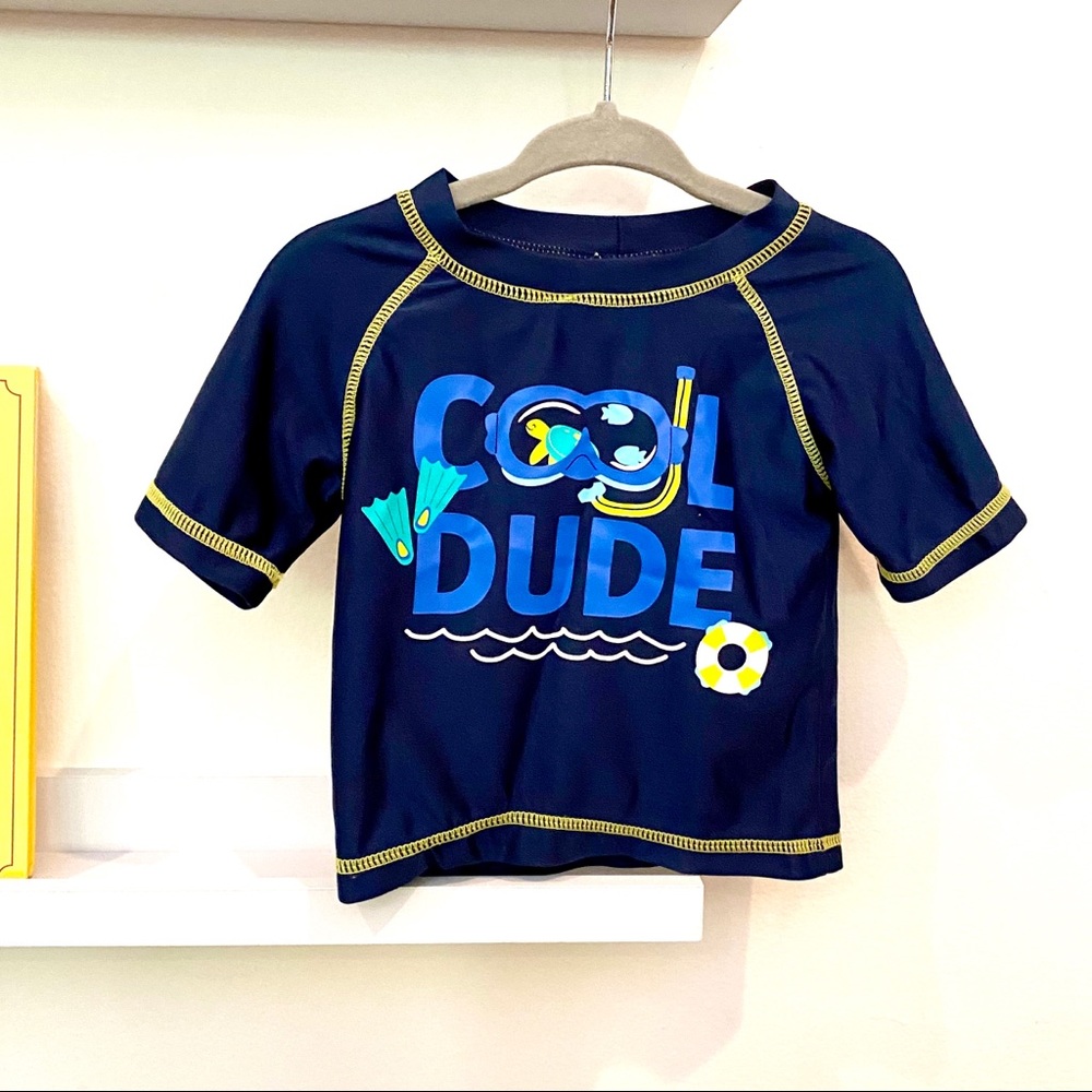 Boy’s Rashguard Cool Dude Baseball Sleeve